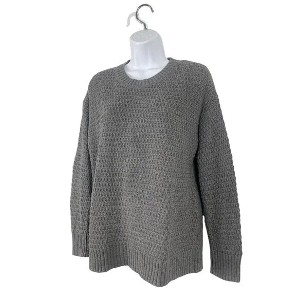 Old Navy Womens Gray Knit Sweater Pullover Crewneck Long Sleeve Size Small - Picture 4 of 11